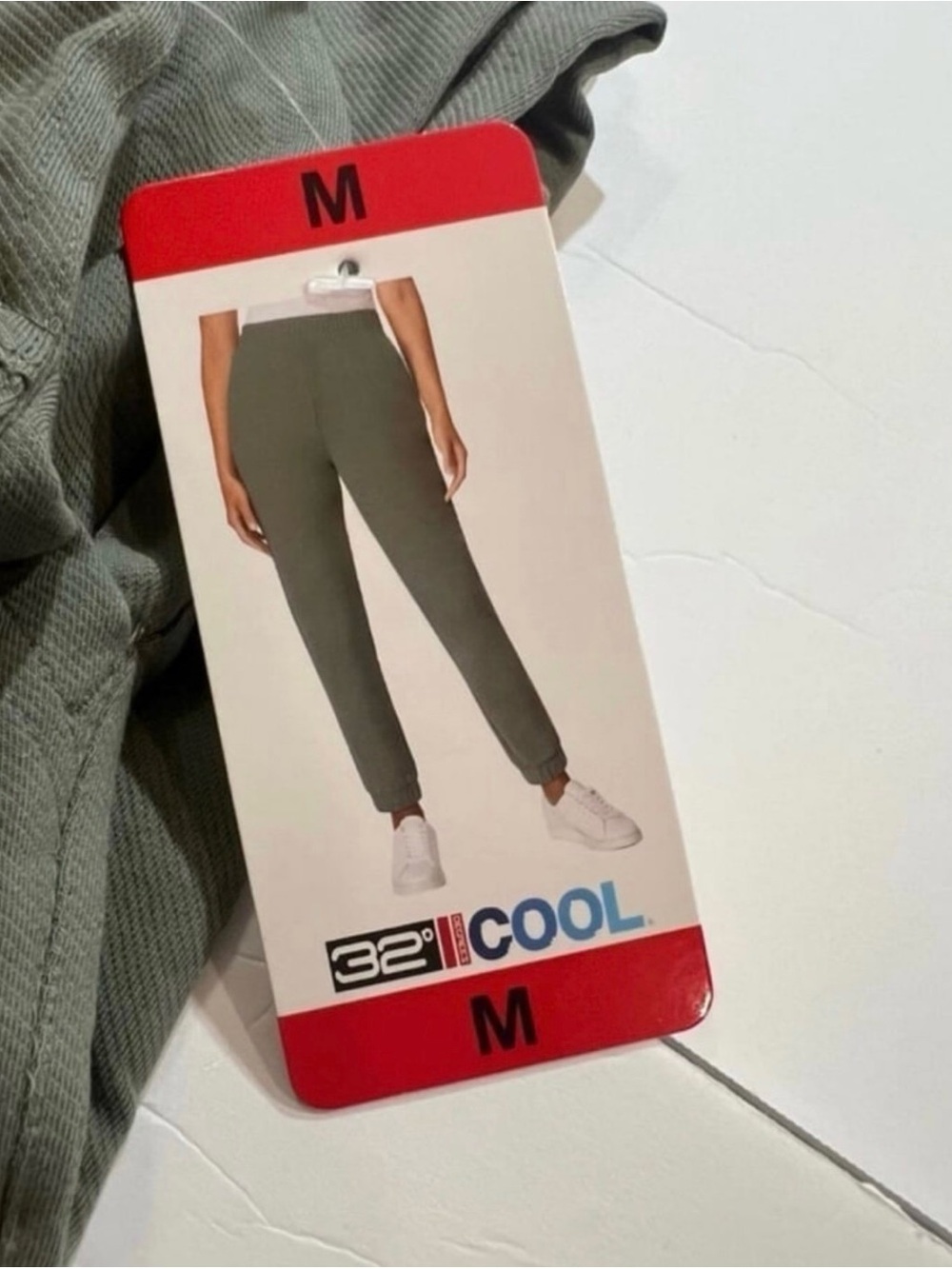 32 Degrees Olive Green Track Joggers M